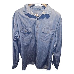 Dickies Sz. 2xl Denim Button Down Shirt